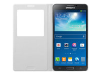 Samsung S View EF-CN900B - Vikbart fodral för mobiltelefon - classic white - för Galaxy Note 3 EF-CN900BWEGWW