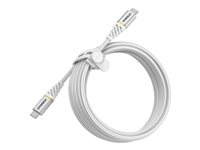 OtterBox Premium - USB-kabel - USB-C (hane) till USB-C (hane) - 3 m - molnhimmelfärgad vit 78-52682