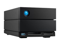 LaCie 2big Dock STLG32000400 - Hårddiskarray - 32 TB - 2 fack (SATA-600) - HDD 16 TB x 2 - Thunderbolt 3, USB 3.2 Gen 2 (extern) - med 5 års återställningsserviceplan för att rädda data STLG32000400