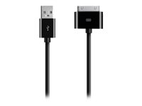 Belkin - Laddnings-/datakabel - USB hane till Apple Dock hane - 1 m - svart - för Apple iPad/iPhone/iPod F2CU005BT1MBK