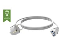 Vision Techconnect TC 2MEUIEC - Strömkabel - power IEC 60320 C13 till power CEE 7/7 (hane) - AC 250 V - 16 A - 2 m - vit - Europa (undantaget Storbritannien) TC 2MEUIEC