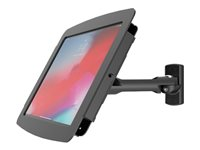 Compulocks iPad 10.2" Space Enclosure Swing Wall Mount - Hölje - Antistöld - för surfplatta - låsbar - höggradig aluminium - svart - skärmstorlek: 10.2" - väggmonterbar, monterbar på ytor, bänkskiva - för Apple 10.2-inch iPad (7:e generation, 8:e generation, 9:e generation) 827B102IPDSB