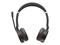 Jabra Evolve 75 SE MS Stereo - Headset - på örat - Bluetooth - trådlös - aktiv brusradering - USB - med laddningsställ - Certifierad för Microsoft-teams - för LINK 380a MS 7599-842-199