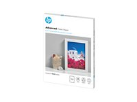 HP Advanced Glossy Photo Paper - Blank - 130 x 180 mm 25 ark fotopapper - för ENVY 50XX, 76XX; ENVY Inspire 7920; Officejet 52XX, 80XX; Photosmart B110, Wireless B110 Q8696A
