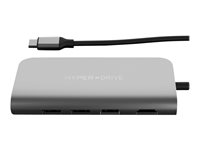 HyperDrive Power - Dockningsstation - USB-C - HDMI - 1GbE HD30F-SILVER