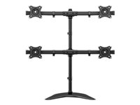 Multibrackets M Deskstand Basic Quad - Monteringssats (montering på skrivbord) - för 4 LCD-bildskärmar - stål, höggradig aluminium - svart - skärmstorlek: 15"-27" - skrivbordsstativ 7350073733347