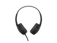 Belkin SoundForm Mini - Hörlurar med mikrofon - på örat - kabelansluten - 3,5 mm kontakt - svart AUD004BTBK