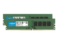 Crucial - DDR4 - sats - 32 GB: 2 x 16 GB - DIMM 288-pin - 3200 MHz / PC4-25600 - CL22 - 1.2 V - ej buffrad - icke ECC CT2K16G4DFRA32A