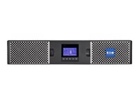 Eaton 9PX 1500i RT2U - UPS (rackmonterbar/extern) - AC 200/208/220/230/240 V - 1500 Watt - 1500 VA - 1-fas - RS-232, USB - utgångskontakter: 8 - PFC - 2U - 19" - svart/silver 9PX1500IRT2U-L