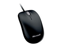 Microsoft Compact Optical Mouse 500 - Mus - höger- och vänsterhänta - optisk - 3 knappar - kabelansluten - USB - svart U81-00090