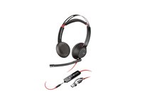 HP Poly Blackwire 5220 - Headset - på örat - kabelansluten - USB-C, 3,5 mm kontakt - svart - Certifierad för Skype for Buisness, Cisco Jabber-certifierad, Avaya-certifierad, Certifierad för Microsoft-teams, Zoomcertifierad, UC-certifierad, Works With Chromebook Certified 8X231A6