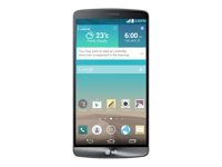 LG G3 D855 - 4G pekskärmsmobil - RAM 3 GB / Internal Memory 32 GB - microSD slot - LCD-skärm - 5.5" - 2560 x 1440 pixlar - rear camera 13 MP - svart metallic LGD855.ANEUTN