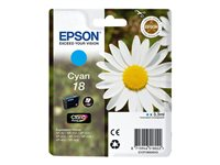 Epson 18 - Cyan - original - blister med RF-larm/akustiskt larm - bläckpatron - för Expression Home XP-212, 215, 225, 312, 315, 322, 325, 412, 415, 422, 425 C13T18024020