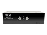 Eaton Tripp Lite series 2-Port DisplayPort KVM Switch w/Audio, Cables and USB 3.0 SuperSpeed Hub - Omkopplare för tangentbord/video/mus/ljud/USB - 2 x KVM/ljud/USB - 1 lokal användare - skrivbordsmodell B004-DPUA2-K
