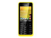 Nokia 301 - Mobiltelefon - 3G microSDHC kortplats - 320 x 240 pixlar - TFT - 3.2 Mpix - gul A00011246