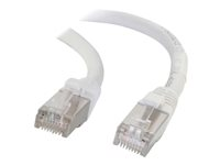 C2G Cat5e Booted Shielded (STP) Network Patch Cable - Patch-kabel - RJ-45 (hane) till RJ-45 (hane) - 15 m - STP - CAT 5e - formpressad - vit 83887