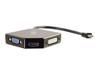 C2G Mini DisplayPort to HDMI, VGA, or DVI Adapter Converter - Videokonverterare - DVI, HDMI, VGA - DVI, HDMI, VGA - svart 80929