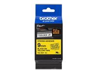 Brother TZe-S621 - Extrastark häftning - svart på gult - Rulle (0,9 cm x 8 m) 1 kassett(er) bandlaminat - för Brother PT-D210, D600, H110, H200; P-Touch PT-D200, D450, E550, H107, H110, H200, P900 TZES621