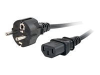 C2G Universal Power Cord - Strömkabel - power CEE 7/7 (hane) till power IEC 60320 C13 - 3 m - formpressad - svart - Europa 88544