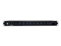 Eaton Tripp Lite Series PDU Metered 200V-240V 16A IEC-309 8 C13; 2 C19 Horizontal 1URM - Horizontal rackmount - kraftdistributionsenhet (kan monteras i rack) - 16 A - AC 230 V - 3.8 kW - ingång: IEC 60309 - utgångskontakter: 10 - 1U - 2.5 m sladd PDUMH16HV