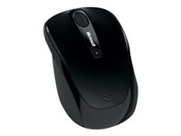 Microsoft Wireless Mobile Mouse 3500 - Mus - höger- och vänsterhänta - optisk - 3 knappar - trådlös - 2.4 GHz - trådlös USB-mottagare - svart GMF-00042