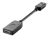 HP DisplayPort to HDMI Adapter - Videokort - DisplayPort hane till HDMI hona - 20 cm - för EliteBook Folio 1040 G1; EliteDesk 800 G1; Flexible t620; ProDesk 600 G1; ProOne 400 G2 BP937AA