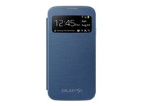 Samsung S View EF-CI950B - Vikbart fodral för mobiltelefon - mörkblå - för Galaxy S4 EF-CI950BLEGWW