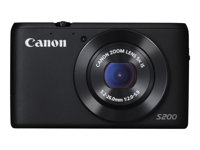 Canon PowerShot S200 - Digitalkamera - kompakt - 10.1 MP - 720 p - 5x optisk zoom - Wi-Fi - svart 8408B015