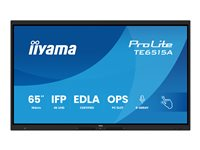 iiyama ProLite TE6515A-B1AG - 65" Diagonal klass (64.5" visbar) LED-bakgrundsbelyst LCD-skärm - interaktiv digital skyltning - med beröringsskärm (multi touch) / 8-mikrofonarray / valbar slot-in PC-funktionalitet - 4K UHD (2160p) 3840 x 2160 - svart (ram), matt finish TE6515A-B1AG