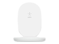 Belkin BoostCharge - Trådlös laddningsplatta + växelströmsadapter - 15 Watt - vit - för Apple iPhone 11, 11 Pro, 11 Pro Max, 8, 8 Plus, X, XR, XS, XS Max; Samsung Galaxy Note10, Note10+, S10, S10+, S10e WIB002VFWH