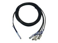 Cisco - Nätverkskabel - SFP+ till QSFP - 1 m - beige - återanvänd - för P/N: N9K-C93180YC-FX3, N9K-C9336C-FX2-E, NC55-MPA-4H-HX-S=, NC57-24X400G-BA=, UCS-FI-64108 QSFP4SFP10GCU1M-RF