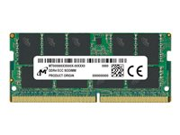 Micron - DDR4 - modul - 32 GB - SO DIMM 260-pin - 3200 MHz / PC4-25600 - CL22 - 1.2 V - ej buffrad - ECC MTA18ASF4G72HZ-3G2B2R