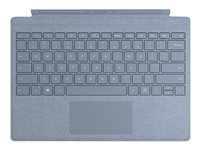 Microsoft Surface Pro Signature Type Cover - Tangentbord - med pekdyna - bakgrundsbelyst - Nordisk - isblå - kommersiell - för Surface Pro 7, Pro 7+ FFQ-00129