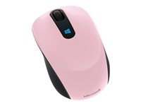 Microsoft Sculpt Mobile Mouse - Mus - höger- och vänsterhänta - optisk - 3 knappar - trådlös - 2.4 GHz - trådlös USB-mottagare - ljus orkidé 43U-00019