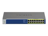 NETGEAR GS516PP - Switch - ohanterad - 16 x 10/100/1000 (PoE+) - skrivbordsmodell, rackmonterbar - PoE+ (260 W) GS516PP-100EUS