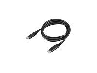 Lenovo - USB-kabel - 24 pin USB-C (hane) till 24 pin USB-C (hane) - 20 V - 5 A - 1 m - stöd för 4K, USB-strömleverans (5A, 100W) - svart 4X90U90619