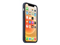 Apple - Baksidesskydd för mobiltelefon - med MagSafe - silikon - mörkblå - för iPhone 12, 12 Pro MHL43ZM/A