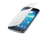 Samsung S View EF-CI919B - Vikbart fodral för mobiltelefon - vit - för Galaxy S4 Mini EF-CI919BWEGWW