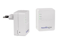 NETGEAR Powerline XAVB5201 - PowerLine adaptersats - GigE, HomePlug AV (HPAV), IEEE 1901 - vägginsticksbar (paket om 2) XAVB5201-100PES