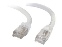 C2G Cat6a Booted Shielded (STP) Network Patch Cable - Patch-kabel - RJ-45 (hane) till RJ-45 (hane) - 7 m - STP - CAT 6a - formpressad, hakfri, tvinnad - vit 89940