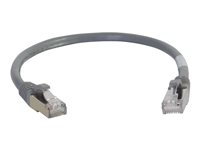 C2G Cat6a Booted Shielded (STP) Network Patch Cable - Patch-kabel - RJ-45 (hane) till RJ-45 (hane) - 20 m - STP - CAT 6a - formpressad, hakfri, tvinnad - grå 89924