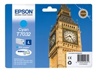 Epson T7032 - 9.6 ml - L-storlek - cyan - original - blister - bläckpatron - för WorkForce Pro WP-4015, WP-4025, WP-4095, WP-4515, WP-4525, WP-4535, WP-4545, WP-4595 C13T70324010