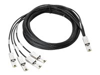 HPE - Extern SAS-kabel - 4-vägs - 26-pin 4x skärmad Mini MultiLane SAS (SFF-8088) (hane) till 26-pin 4x skärmad Mini MultiLane SAS (SFF-8088) (hane) - 4 m - för StorageWorks 3Gb, MSL2024, MSL4048, MSL8096 AN976A