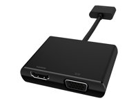 HP ElitePad HDMI/VGA Adapter - Videokort - HD-15 (VGA), HDMI hona till 70-stifts dockningskontakt hane - 15.291 cm - svart - för Elite x2 1011 G1; ElitePad 1000 G2, 900 G1 H3N45AA