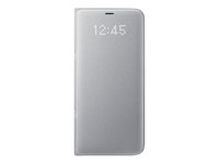 Samsung LED View Cover EF-NG955 - Vikbart fodral för mobiltelefon - silver - för Galaxy S8+ EF-NG955PSEGWW