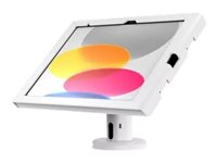 Compulocks iPad 10.9" 10th Gen Swell Enclosure Tilting Stand 4" - Monteringssats (hölje, ställ) - lutning och vridning - för surfplatta - vit - skärmstorlek: 10.9" - disk-monteringsbar - för Apple 10.9-inch iPad Wi-Fi, Wi-Fi + Cellular TCDP04W209SWLW