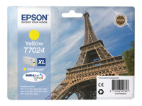 Epson T7024 - 21.3 ml - XL-storlek - gul - original - blister - bläckpatron - för WorkForce Pro WP-4015, WP-4025, WP-4095, WP-4515, WP-4525, WP-4535, WP-4545, WP-4595 C13T70244010
