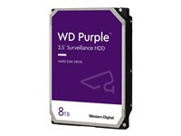 WD Purple WD84PURZ - Hårddisk - 8 TB - inbyggd - 3.5" - SATA 6Gb/s - 5640 rpm - buffert: 128 MB WD84PURZ