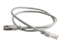 C2G Cat5e Booted Shielded (STP) Network Patch Cable - Patch-kabel - RJ-45 (hane) till RJ-45 (hane) - 1 m - STP - CAT 5e - formpressad - grå 83750