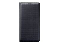 Samsung Flip Wallet EF-WG900B - Vikbart fodral för mobiltelefon - svart - för Galaxy S5, S5 Neo EF-WG900BKEGWW